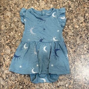 Kyte Baby Boho Moon Twirl Bodysuit Dress size 6-12 months